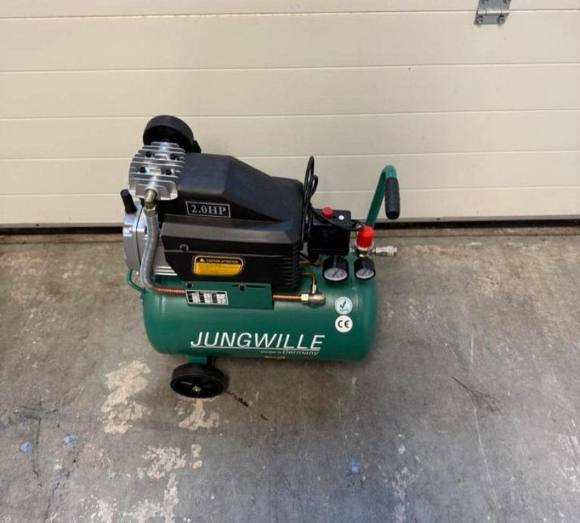 Nieuwe jungwille compressor 24 liter, Doe-het-zelf en Verbouw, Ophalen, Zo goed als nieuw, Minder dan 200 liter/min, Olievrij
