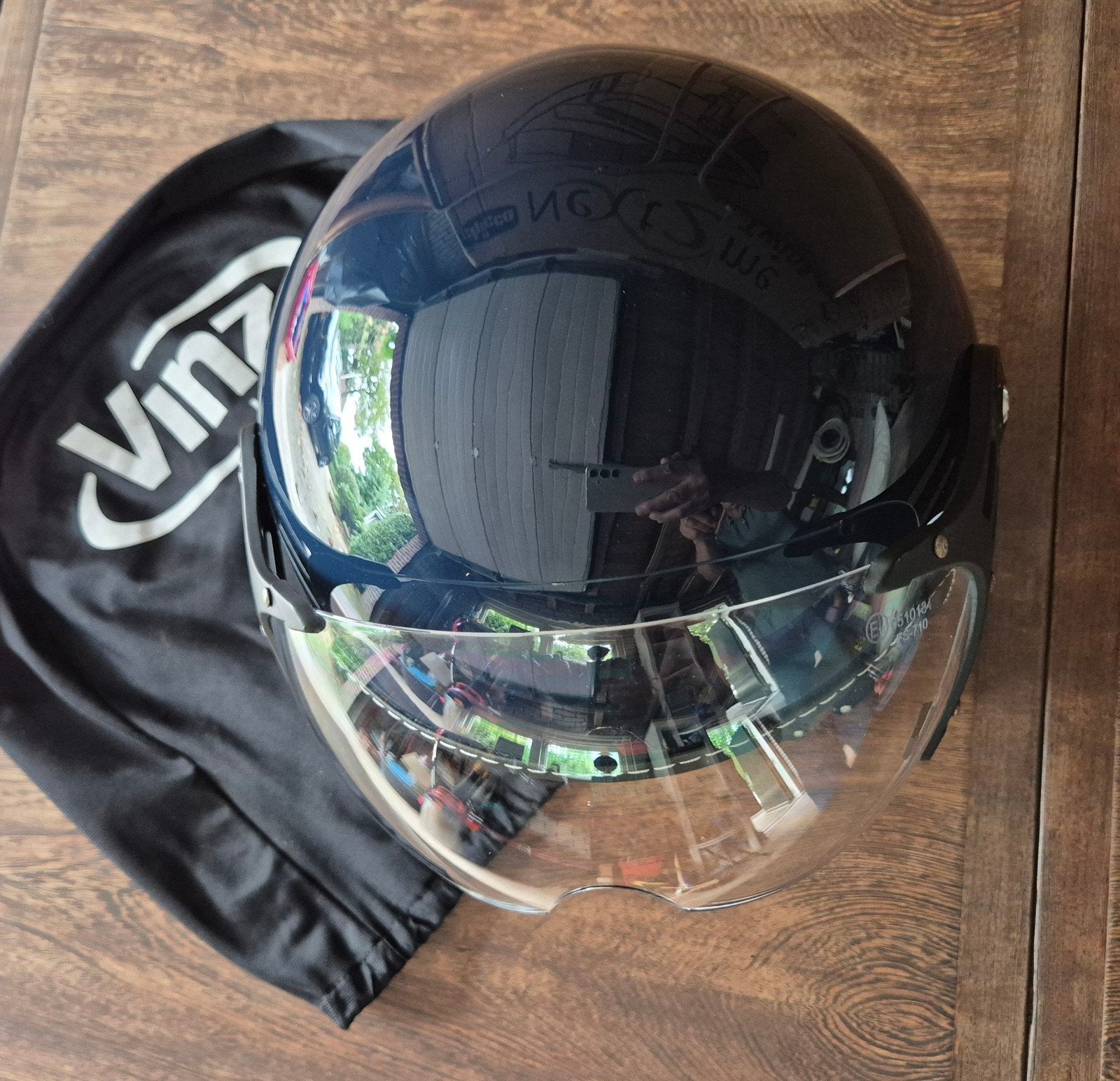 Vinz Jethelm - Donkerblauw - Maat XL, Motoren, Kleding | Motorhelmen, Overige merken, Dames, Ophalen of Verzenden, Tweedehands