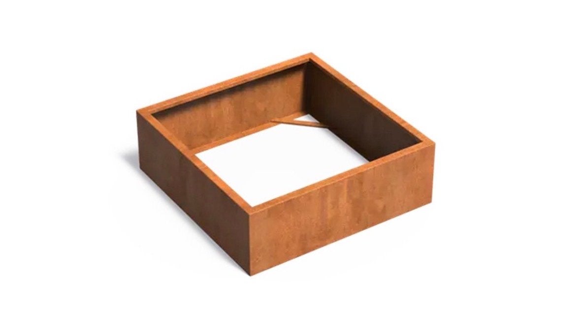 Cortenstalen plantenbak 150x150x40 cm - Zonder bodem, Ophalen, 100 cm of meer, Vierkant, Nieuw