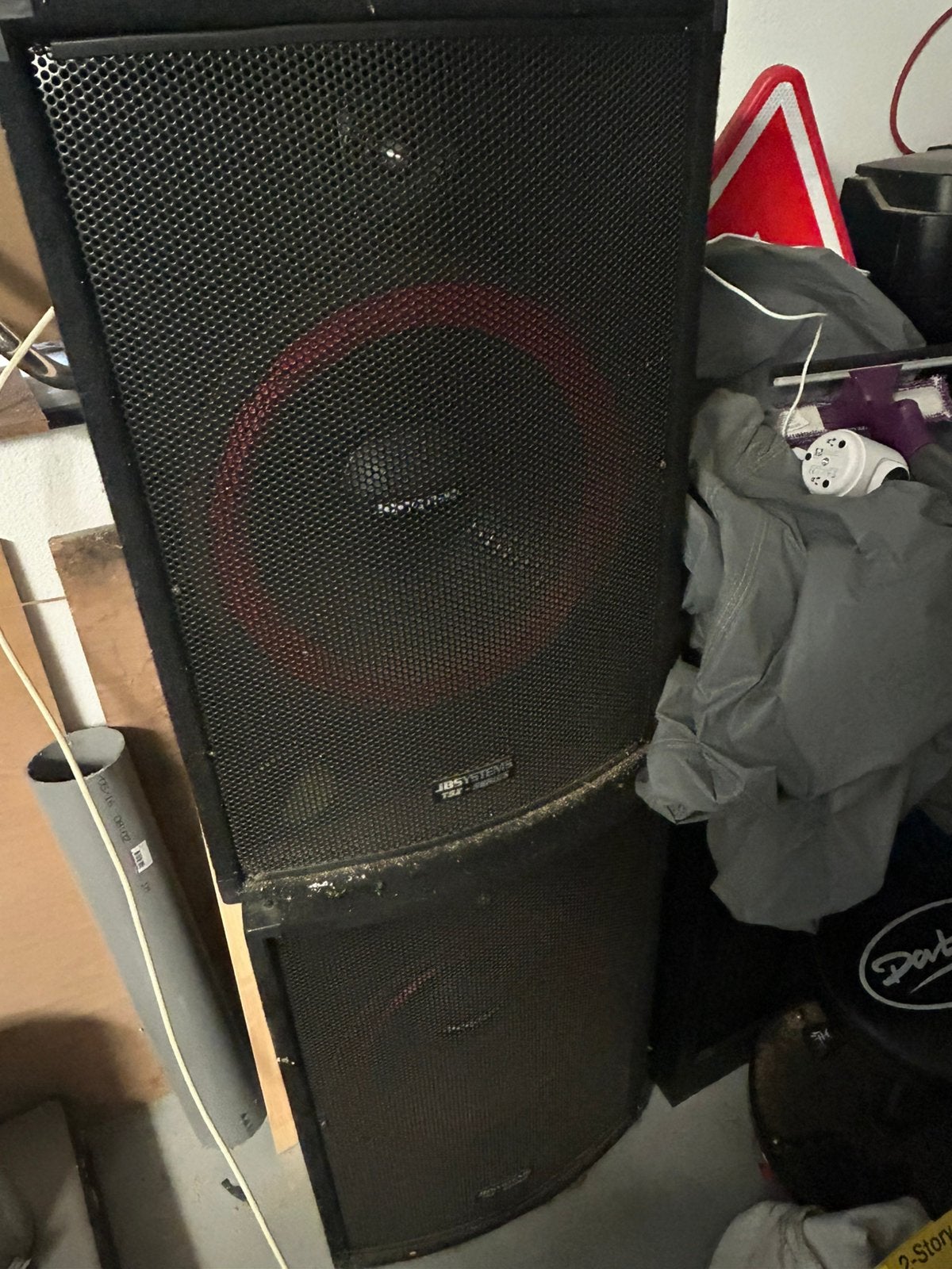 2 JB Systems speakers, Ophalen of Verzenden, Gebruikt, 120 tot 150 watt, Overige merken