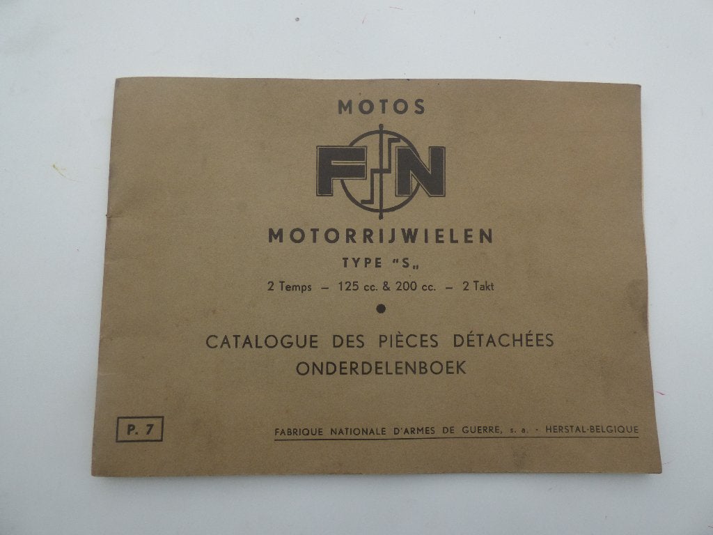 FN 125 cc & 200 cc 2 TAKT ONDERDELENBOEK, Motoren, Ophalen of Verzenden, Overige merken