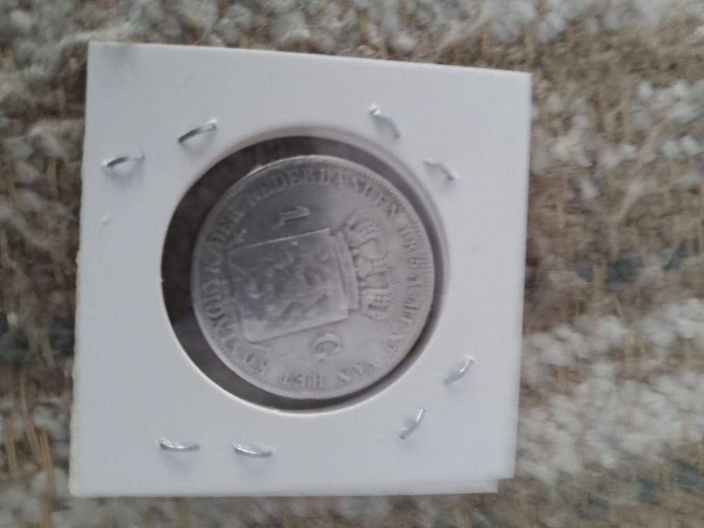 Willem de Derde 1 gulden zilver 1853 ZELDZAAM, 1 gulden, Koning Willem III, Verzenden, Zilver