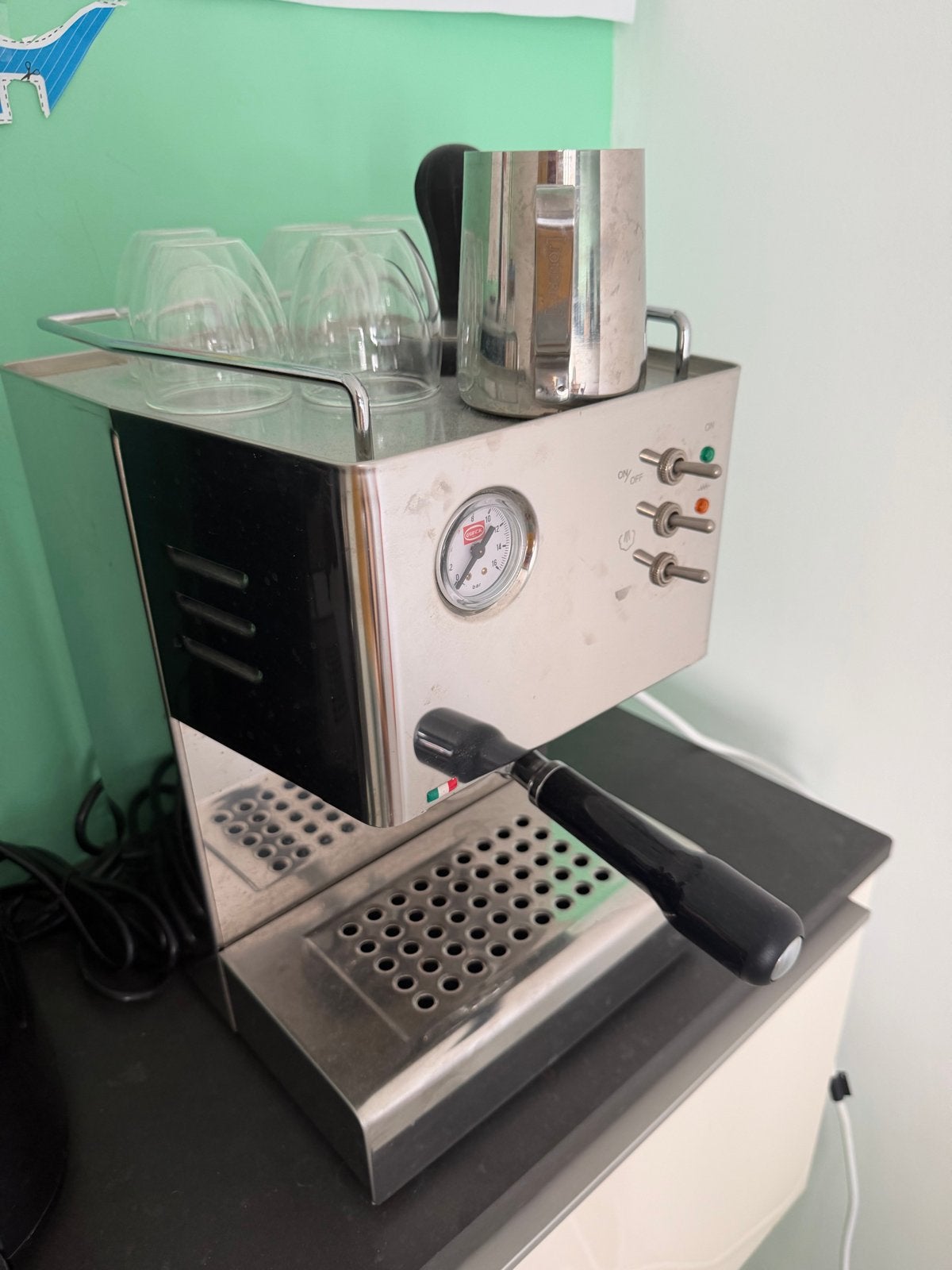 Quick Mill 3000 Espressomachine met complete set, Gebruikt, Espresso apparaat, Gemalen koffie, 2 tot 4 kopjes
