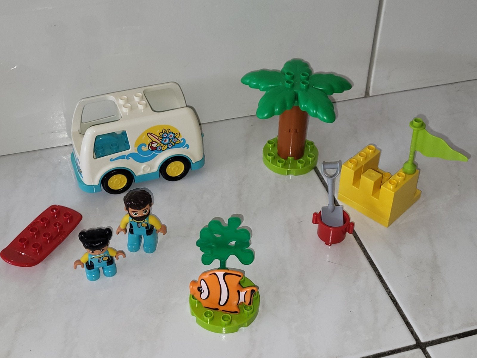 Duplo strand set met een camper, Gebruikt, Ophalen of Verzenden, Duplo, Duplo