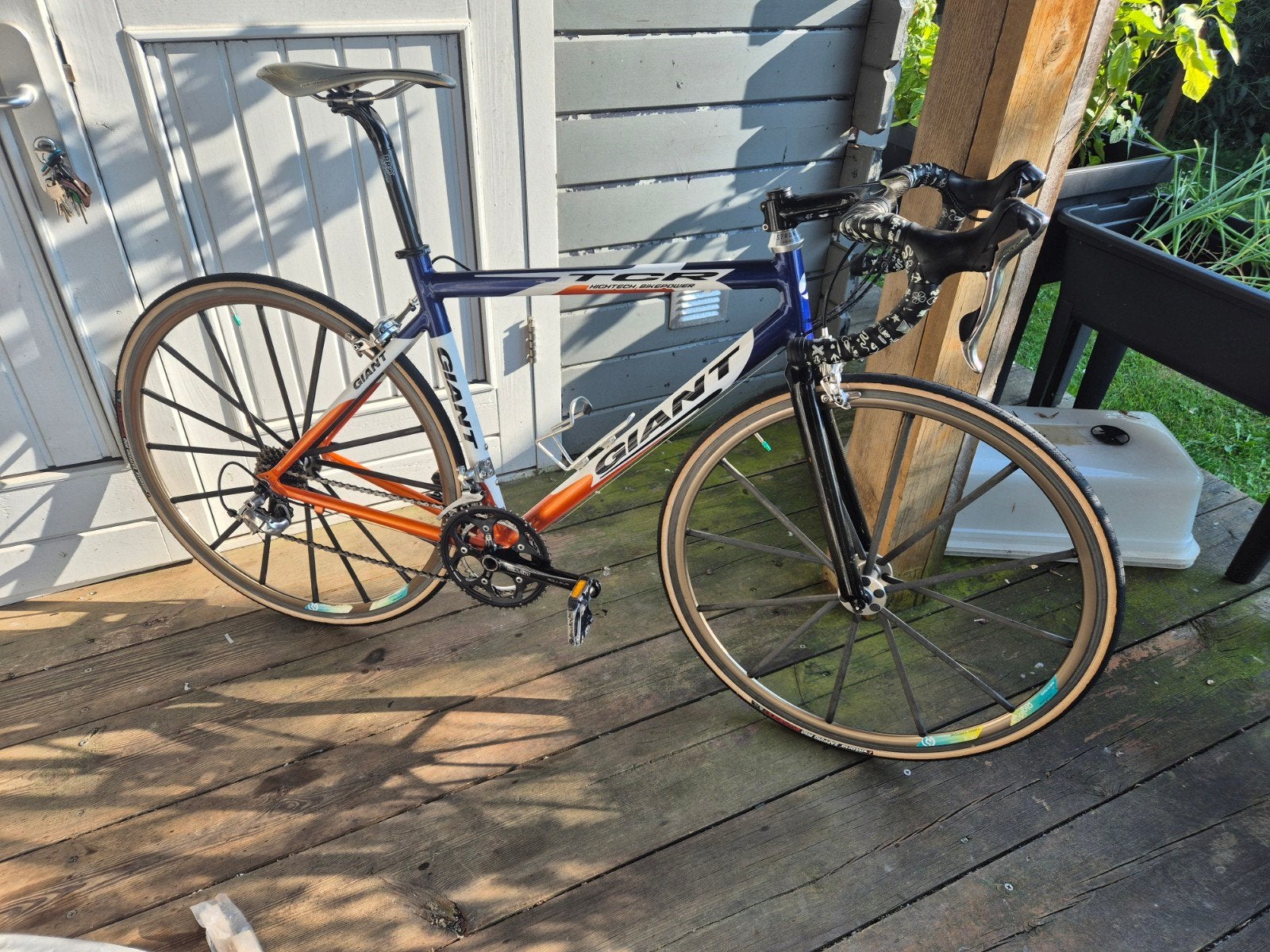 GIANT TCR,Mike Burrows Ultegra/Dura Ace maat medium, Ophalen, Gebruikt, Velgrem, Aluminium