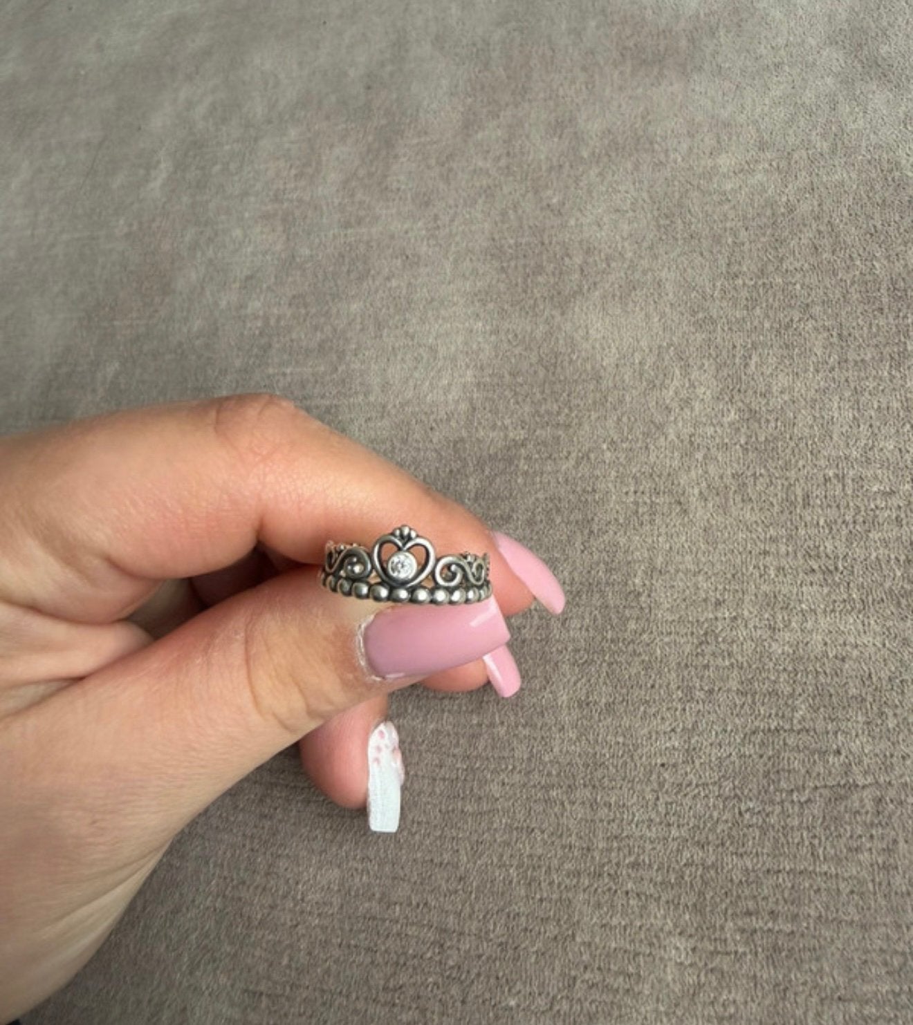 Pandora ring Prinses Tiara Kroon Ring, Ophalen, Zo goed als nieuw, Zilver, Dame