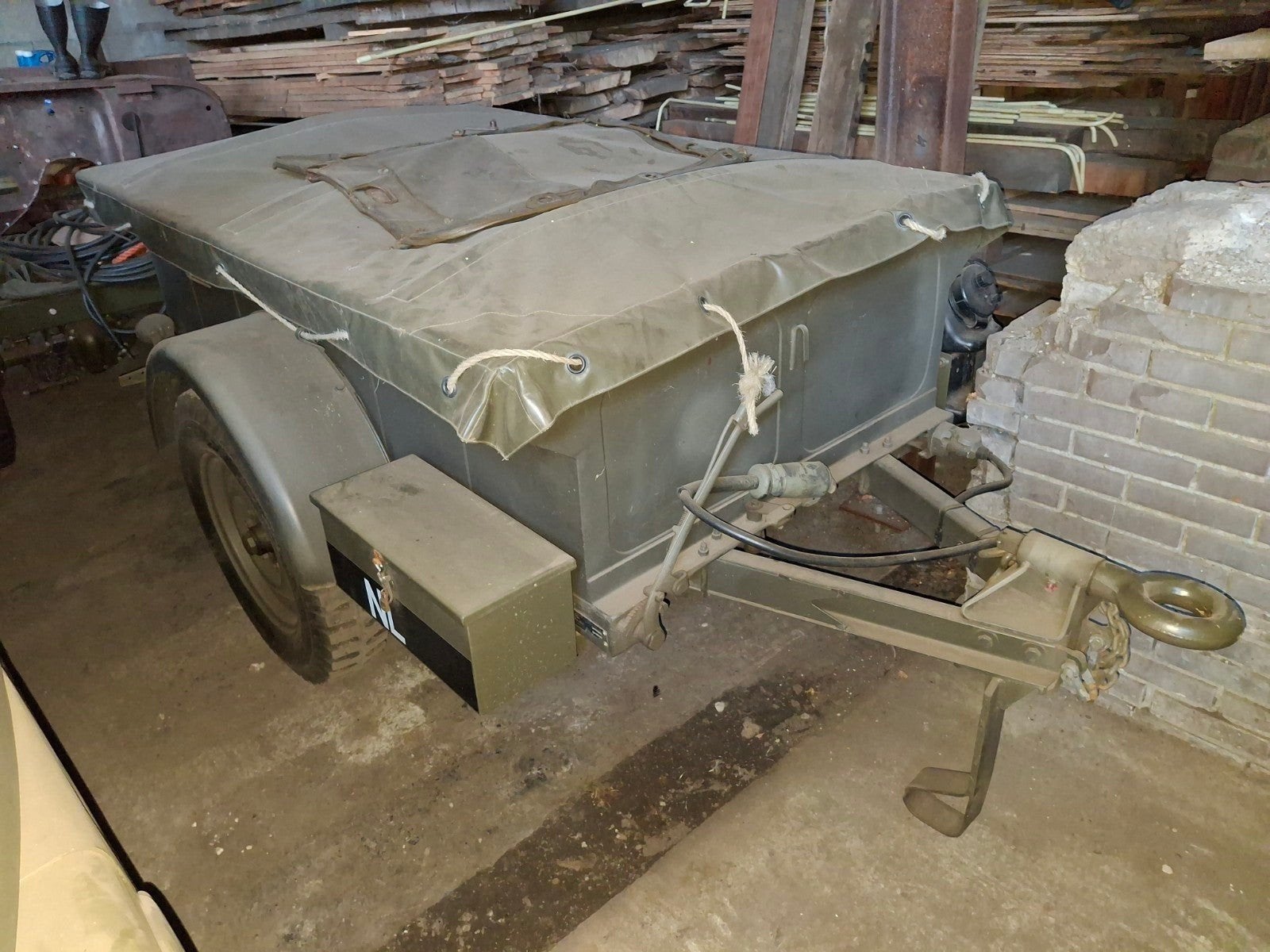 Polynorm aanhanger 1/4 ton, Ophalen, Landmacht, Nederland