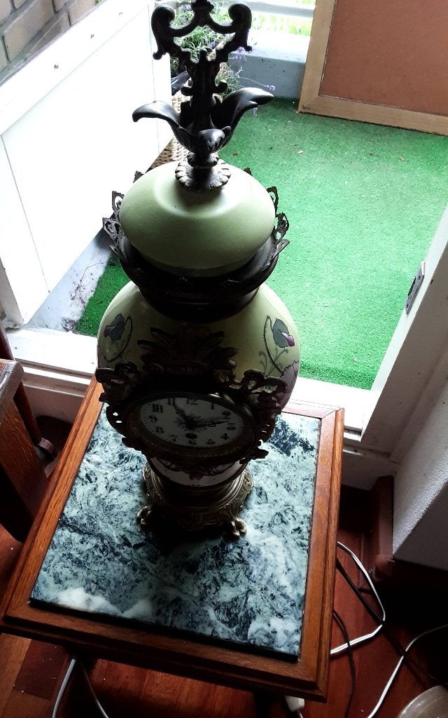 Koper cloisonne klok, Ophalen of Verzenden