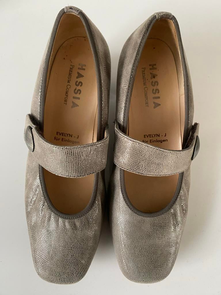 Hassia Evelyn-J Premium Comfort Instappers - Maat 4 1/2, Ophalen of Verzenden, Zo goed als nieuw, Grijs, Instappers