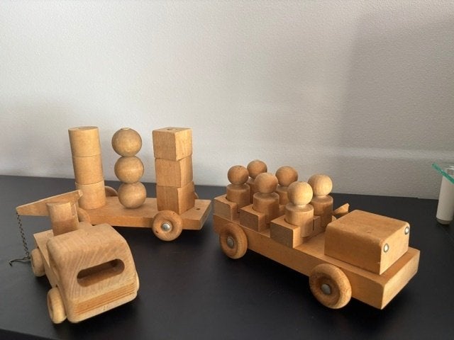 Vintage Jukka Finland houten speelgoed jaren 70, Ophalen of Verzenden