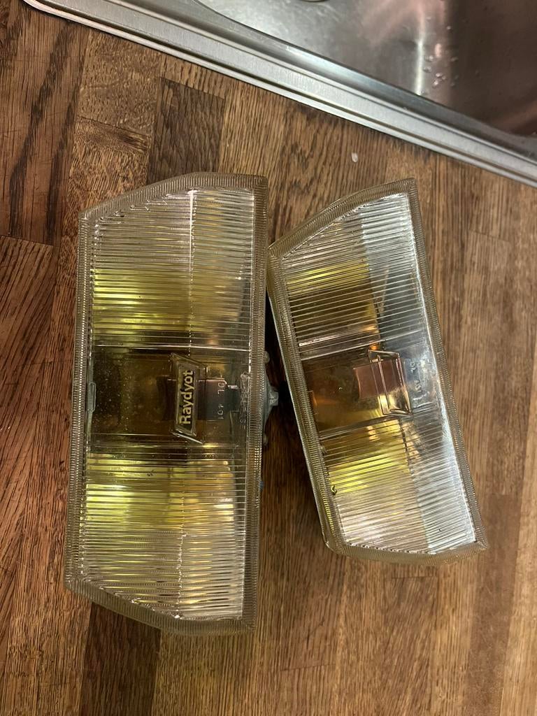 Retro mistlampen chroom geel - Citroen, Peugeot, Renault, Ophalen of Verzenden, Gebruikt, Overige automerken