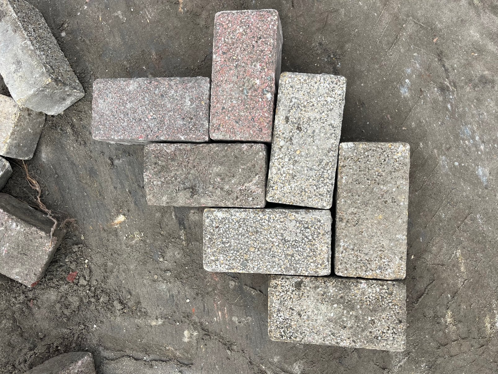 Mooie partij bkk’s bss 8 cm dik geel en heide door elkaar, Ophalen, Zo goed als nieuw, Beton, Klinkers