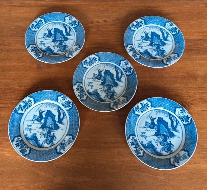 5 Mosa Maastricht Chinoiserie wandborden, Antiek en Kunst, Ophalen of Verzenden
