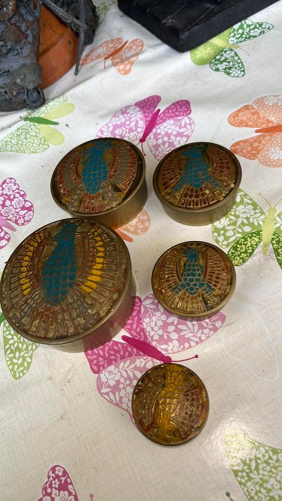 Dit set doosjes, Antiek en Kunst, Antiek | Koper en Brons, Ophalen of Verzenden