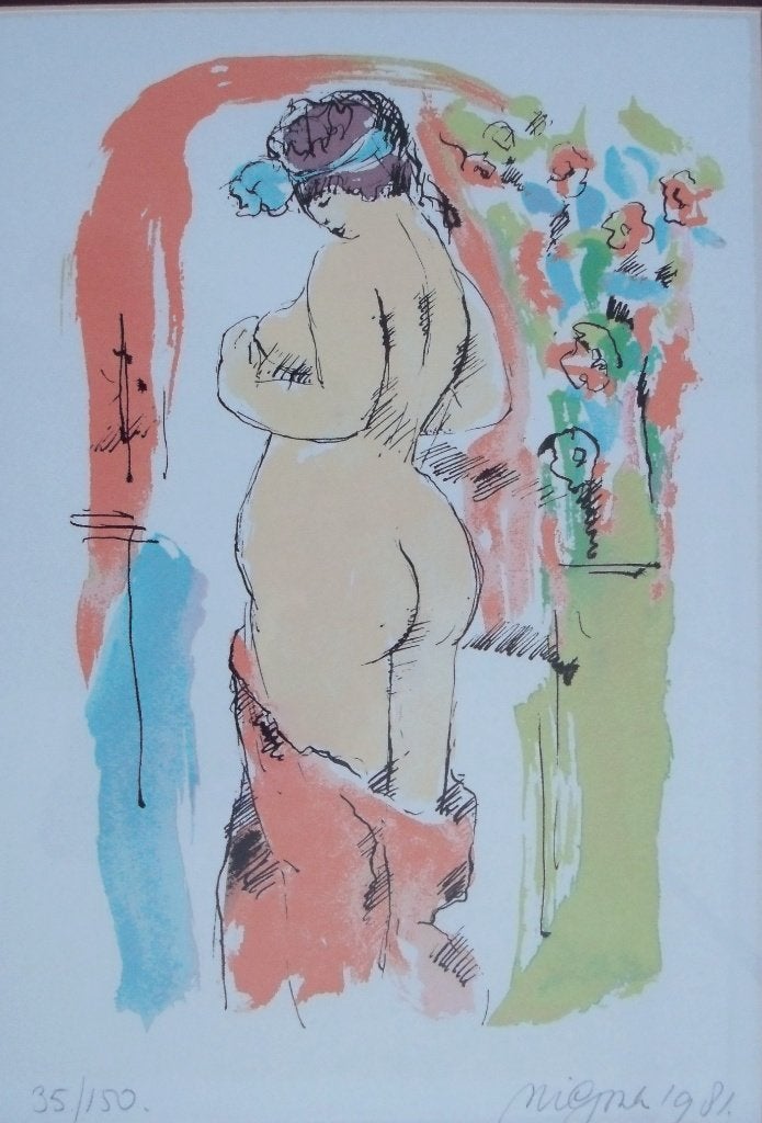 Nic Jonk (1928-1994) - Vrouwelijk naakt - zeefdruk - 35/150, Ophalen