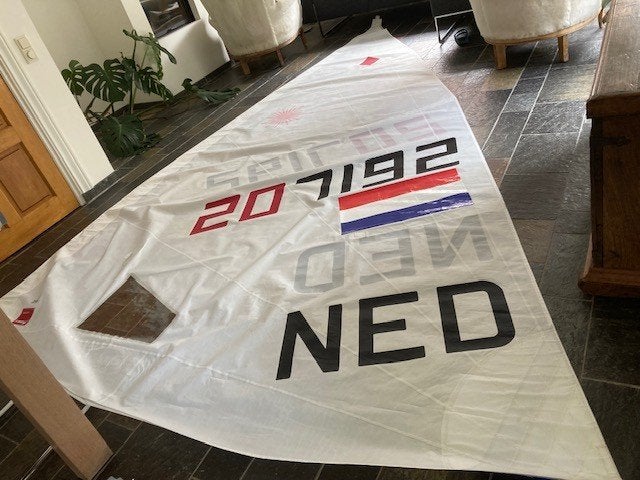 ILCA6/Laser Radiaal Wedstrijdzeil, Watersport en Boten, Zeilen en Zeiltoebehoren, Ophalen of Verzenden, Gebruikt, Grootzeil, Minder dan 15 m²