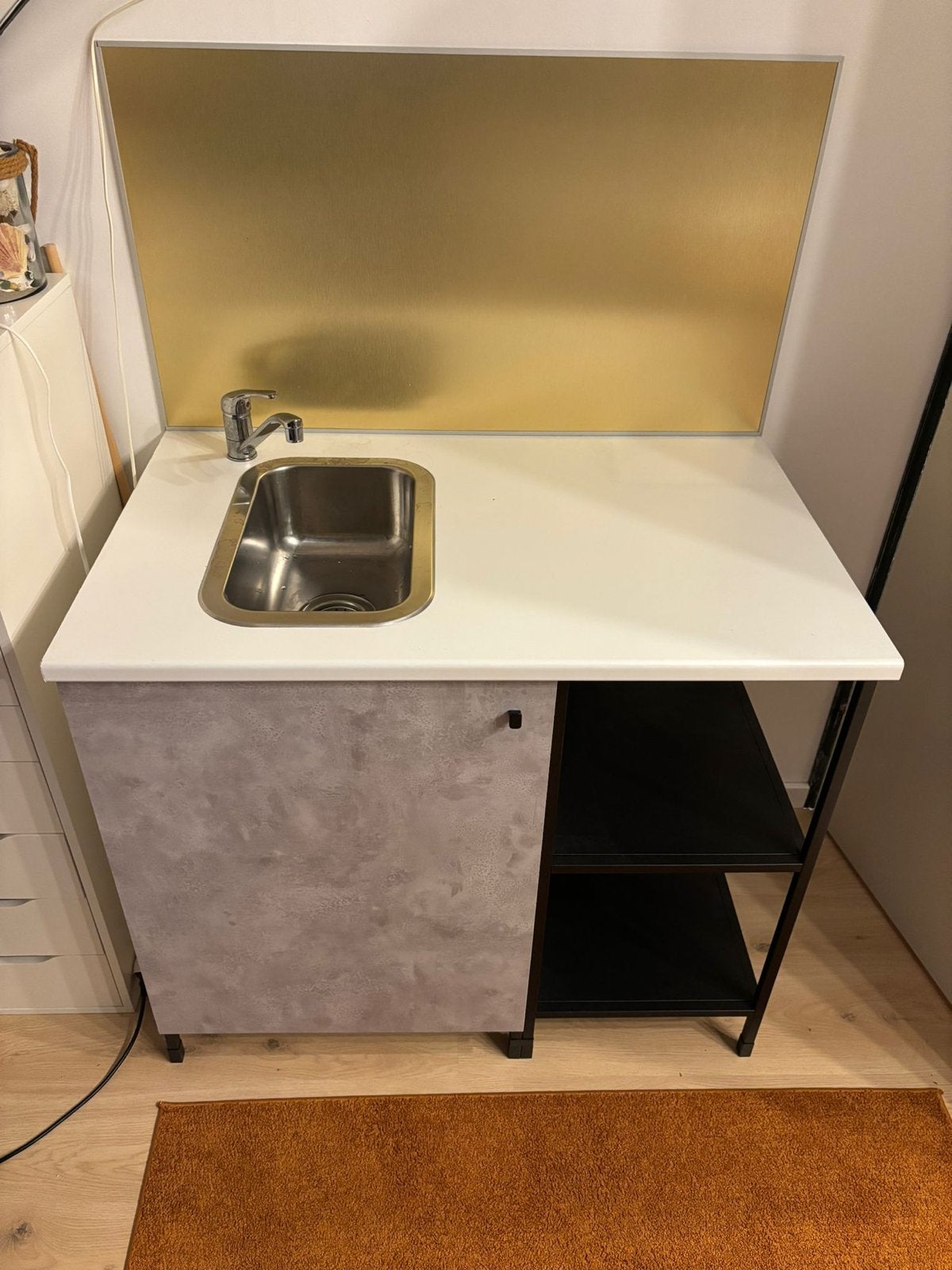 Complete IKEA ENHET kitchenette 100cm met kraan en spoelbak, Ophalen, Gebruikt, Overige typen, Kunststof