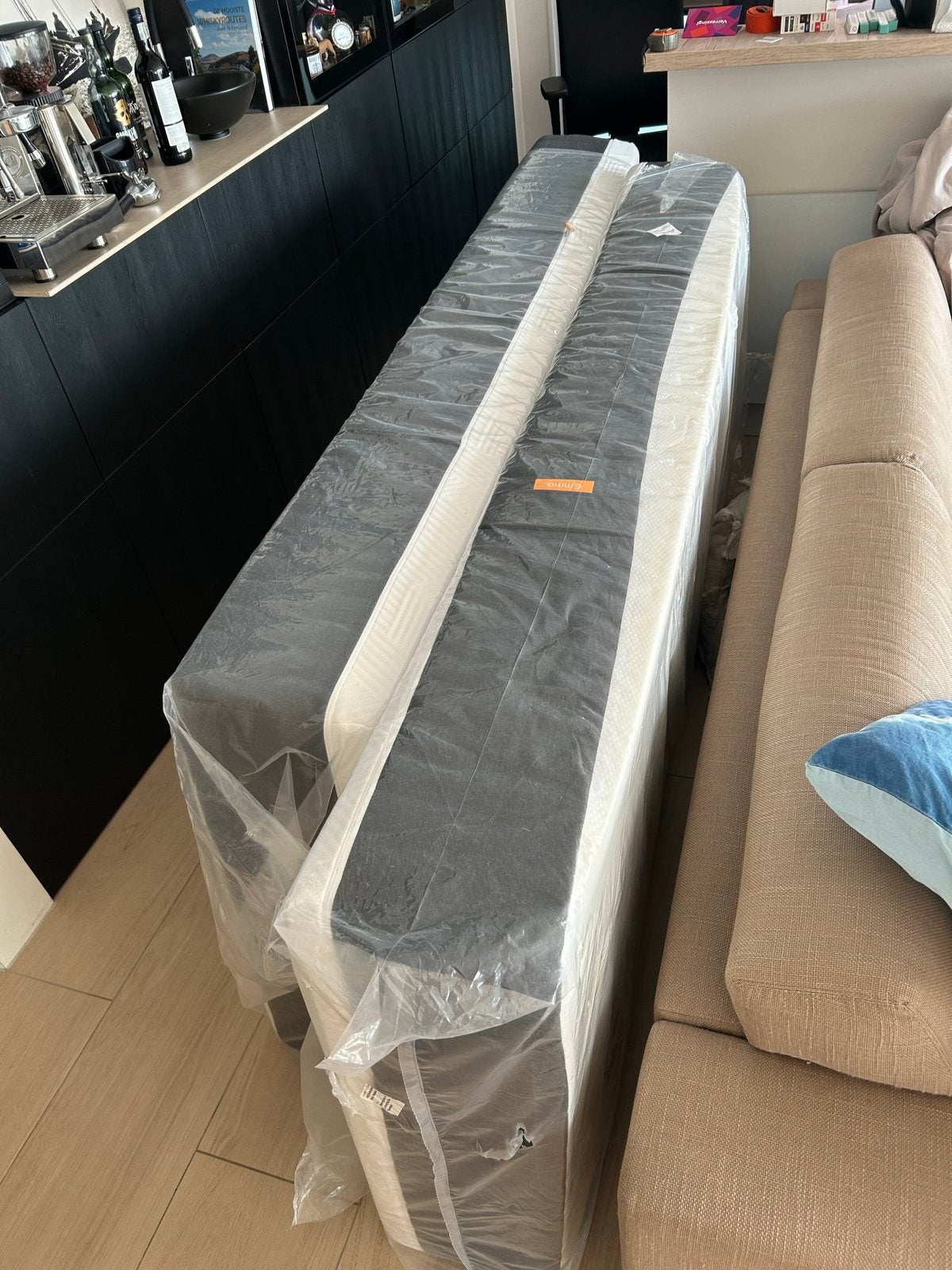 2x Emma Original Airgrid Pro Matras 90x210 cm, Ophalen, 90 cm, Eenpersoons, 210 cm