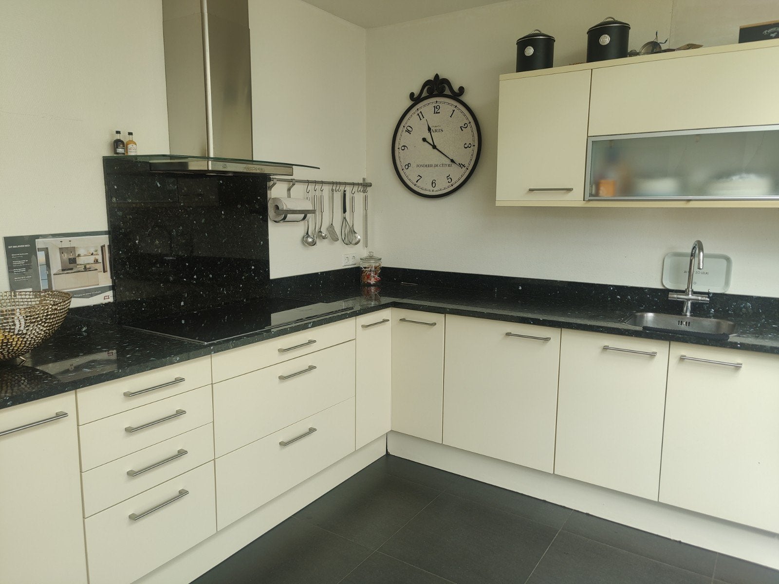 Complete luxe keuken, Ophalen, Gebruikt, Hoekkeuken, Graniet of Steen