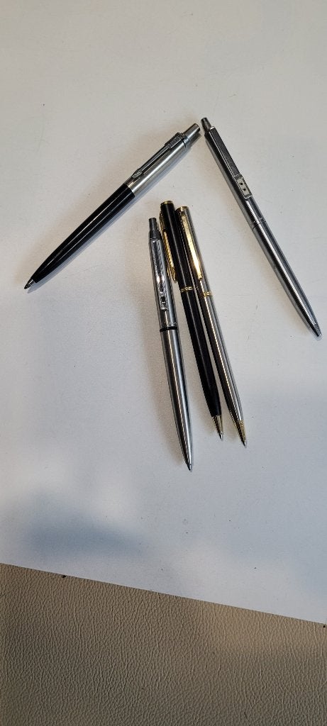lot oude balpennen, waaronder parker (11iv297/8), Ophalen of Verzenden, Gebruikt, Vulpen, Parker