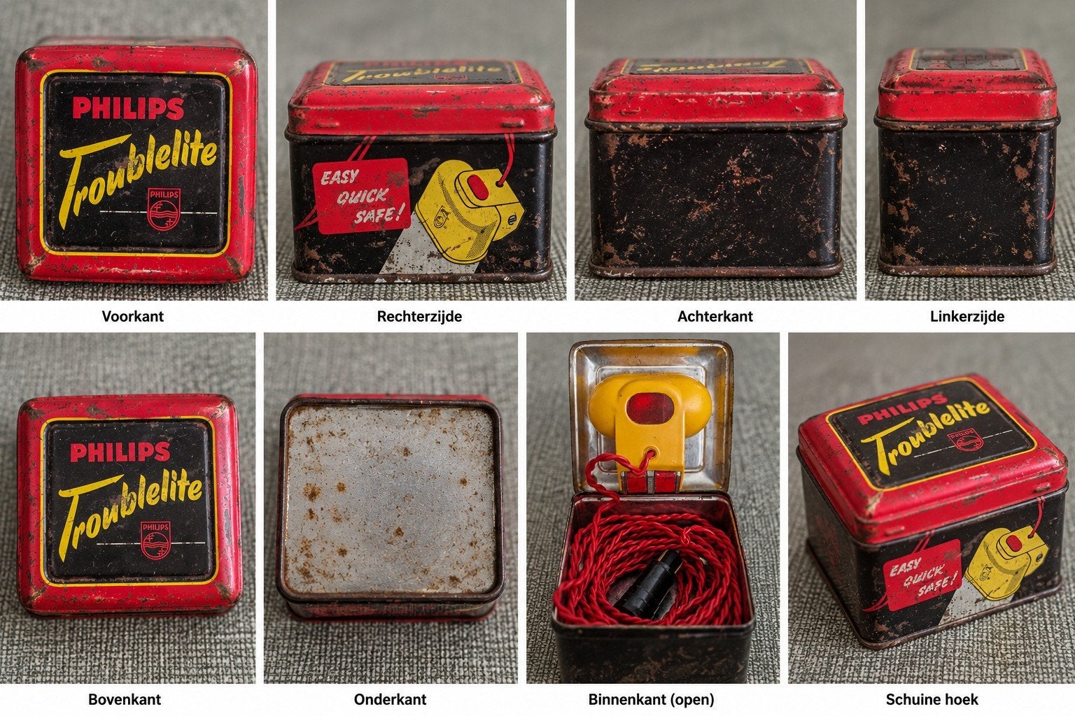 Vintage Philips Troublelite inspectielamp met originele doos, Ophalen of Verzenden
