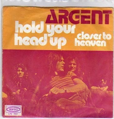 Argent- Hold Your Head Up, Gebruikt, 7 inch, Ophalen of Verzenden, Beschermende buitenhoes