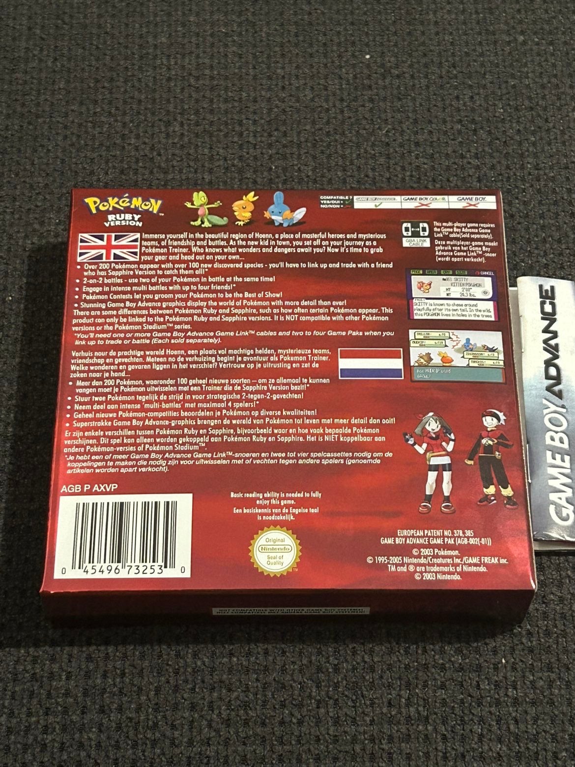 Pokémon Ruby Gameboy Advance /Nitendo DS, Spelcomputers en Games, Avontuur en Actie, 1 speler, Ophalen of Verzenden, Zo goed als nieuw