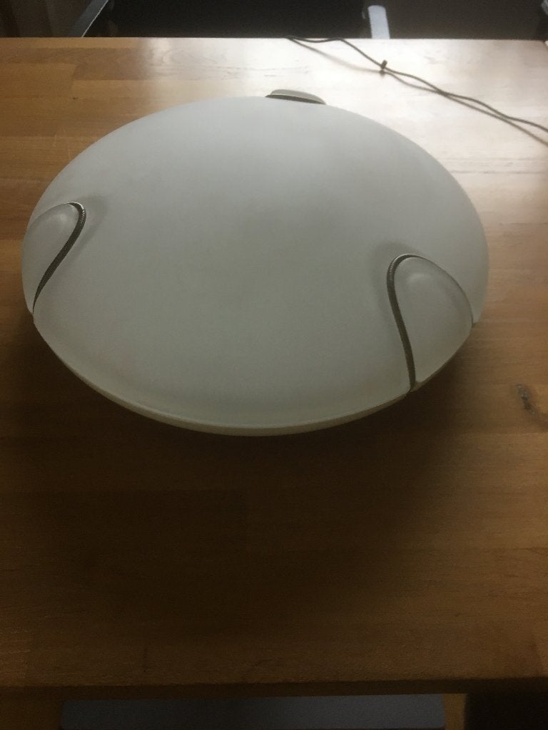 LUCITALIA enorme matglas plafoniere, Zilver, Design, Zo goed als nieuw, Glas