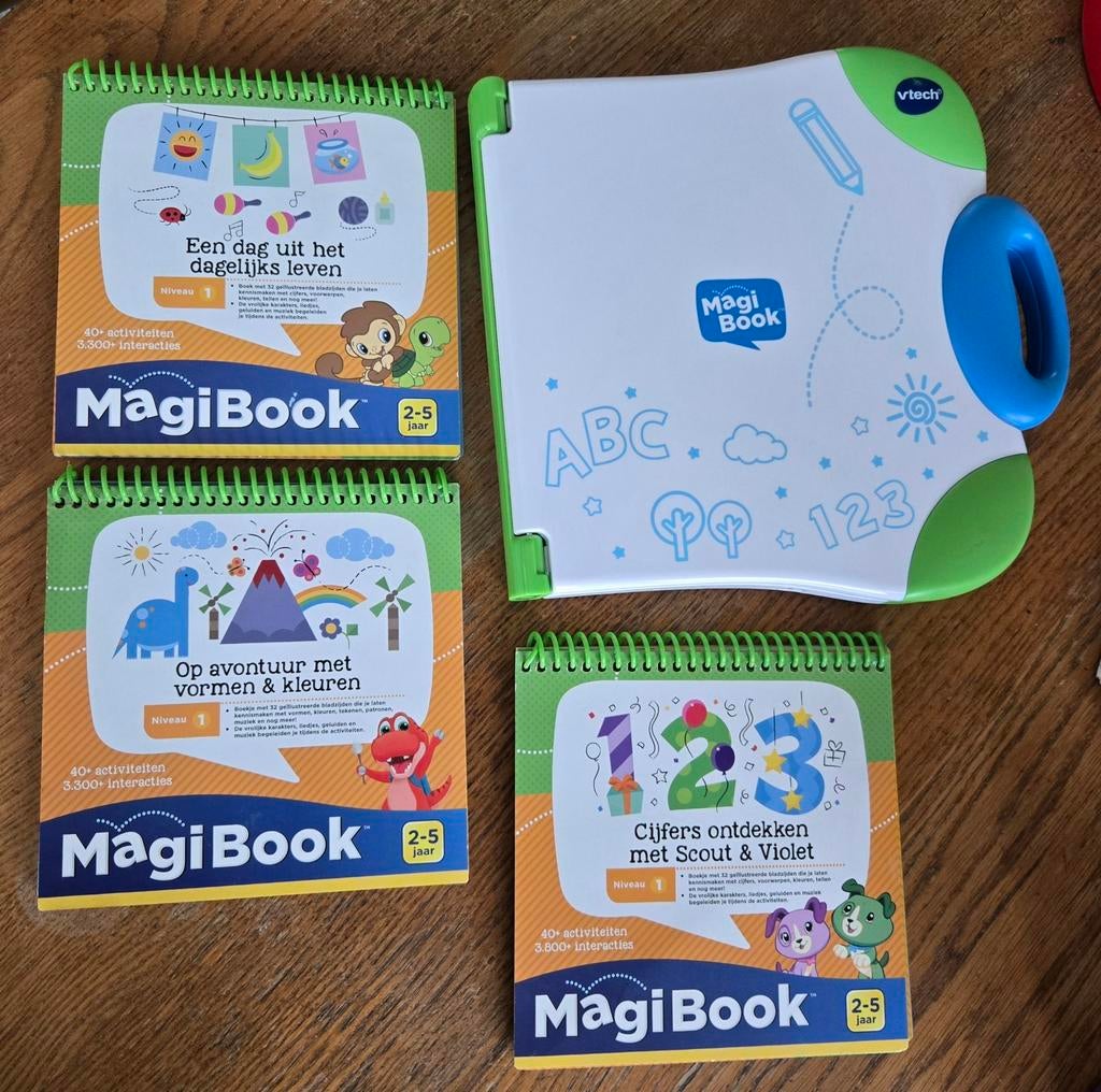 VTech MagiBook met 3 boeken - Educatief speelgoed, Ophalen of Verzenden, Gebruikt, Taal en Lezen