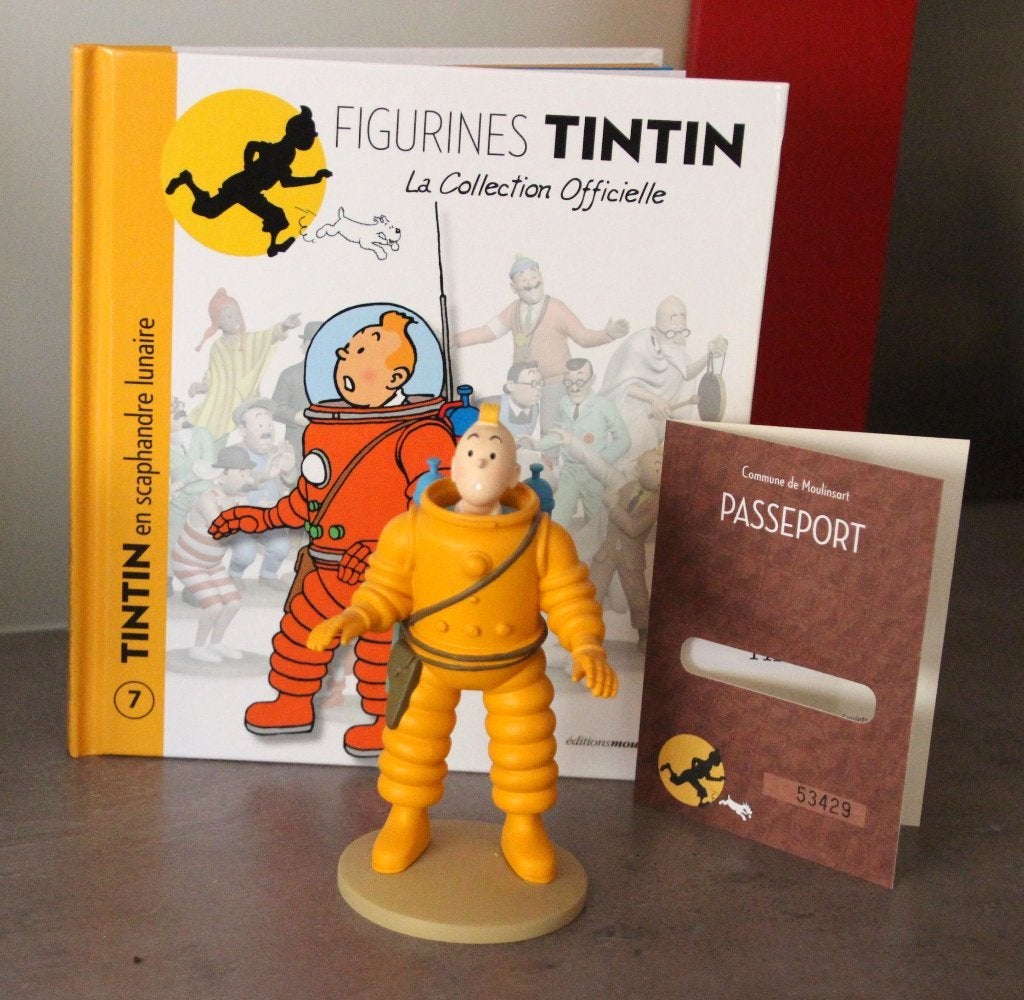 Moulinsart figurine n 7 astronaut Tintin Hergé Kuifje, Verzamelen, Verzenden, Kuifje, Zo goed als nieuw, Beeldje of Figuurtje
