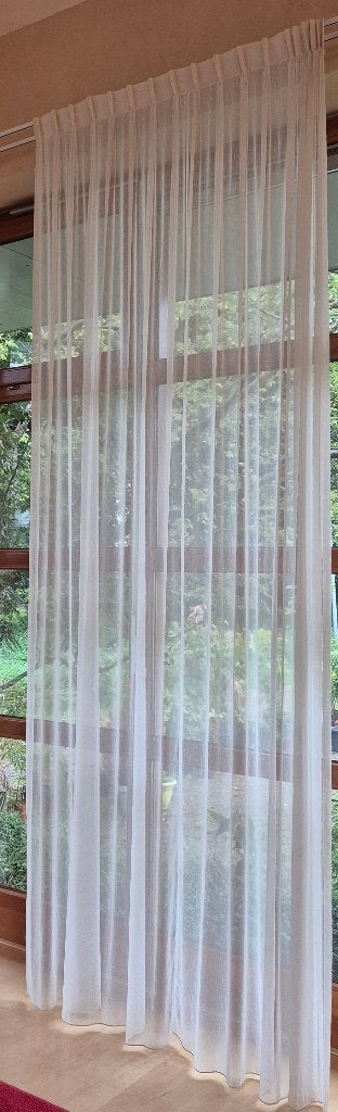 5x Witte Vitrage Transparant Gordijnen 333 cm Hoog Inbetween, Vitrage, Wit, Ophalen of Verzenden, Loodveter