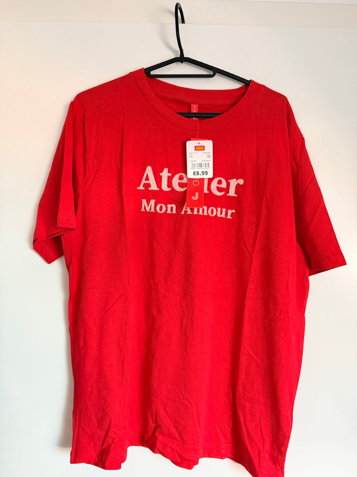Wibra T-shirt rood maat 40 - Atelier Mon Amour, Kleding | Dames, Maat 38/40 (M), Verzenden, Nieuw, Korte mouw