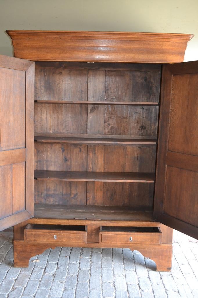 Prachtige antieke eiken houten Louis Philippe kast., Verzenden