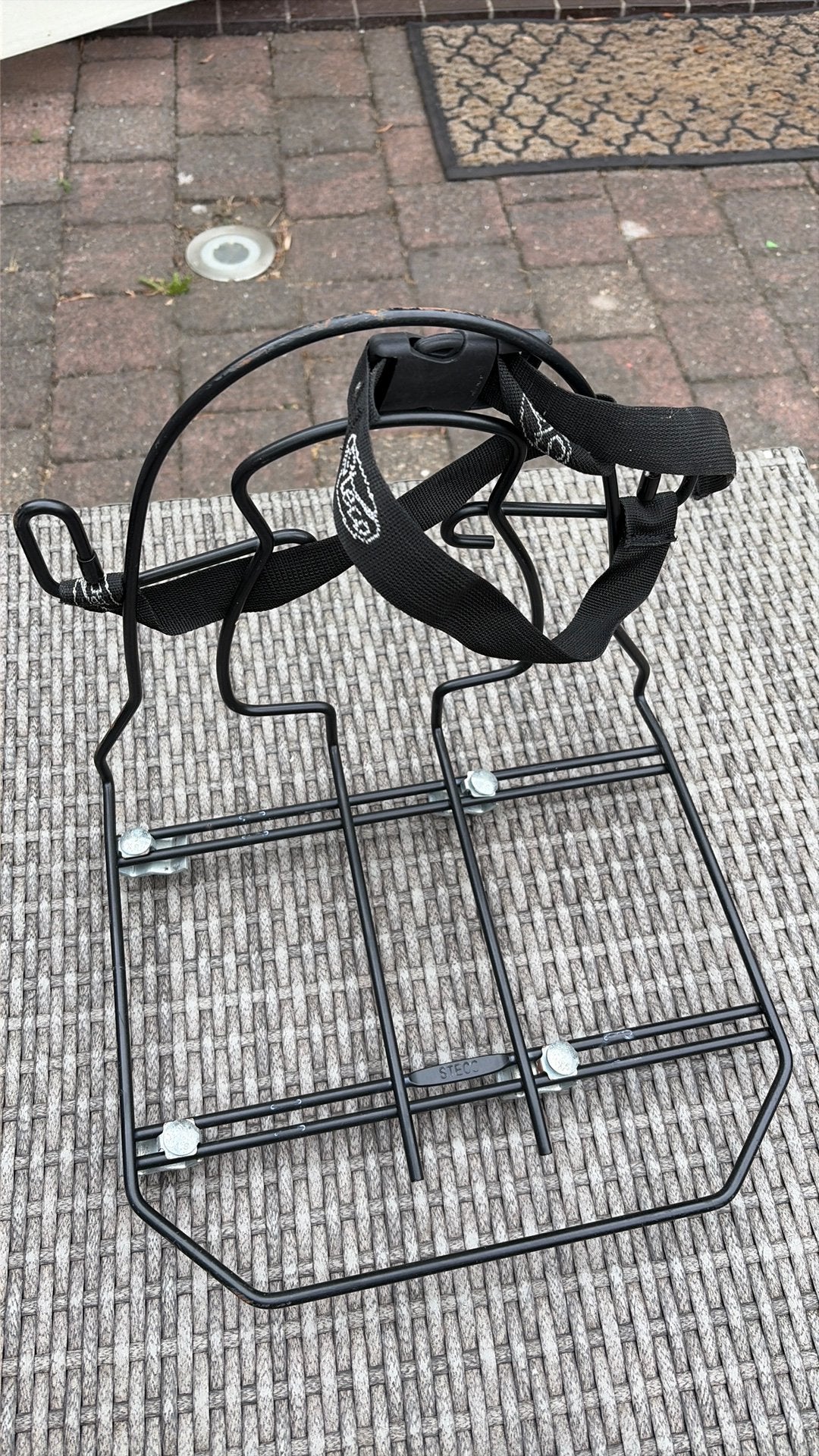 Steco Monkey-Mee schooltasdrager fiets – inclusief spanband, Ophalen, Gebruikt