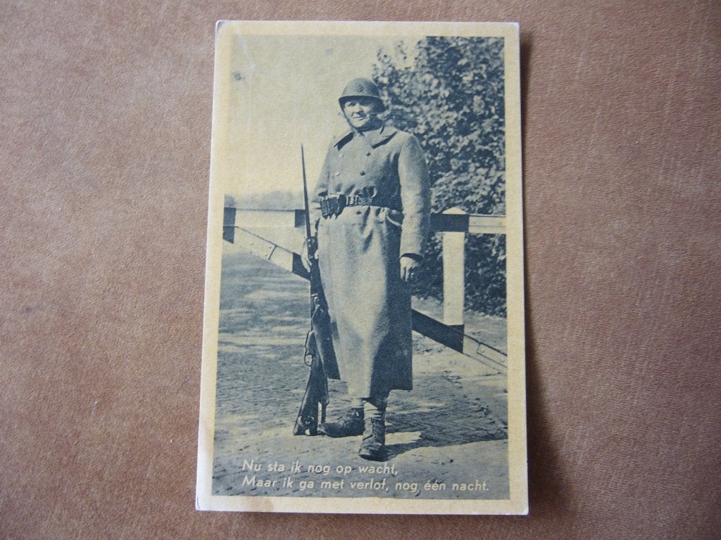 SOLDAAT = NU STA IK OP WACHT , MAAR IK GA MET VERLOF 1 NACHT, Verzenden, 1920 tot 1940, Ongelopen, Overige thema's