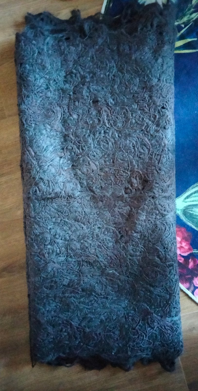 Gevilte bruine wollen stof, Bruin, 120 cm of meer, Nieuw, Ophalen of Verzenden