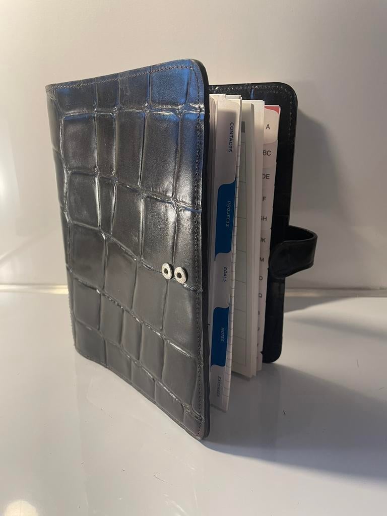 Filofax Custom Wide rings A5 leren agenda organizer bordeaux, Ophalen of Verzenden, Zo goed als nieuw