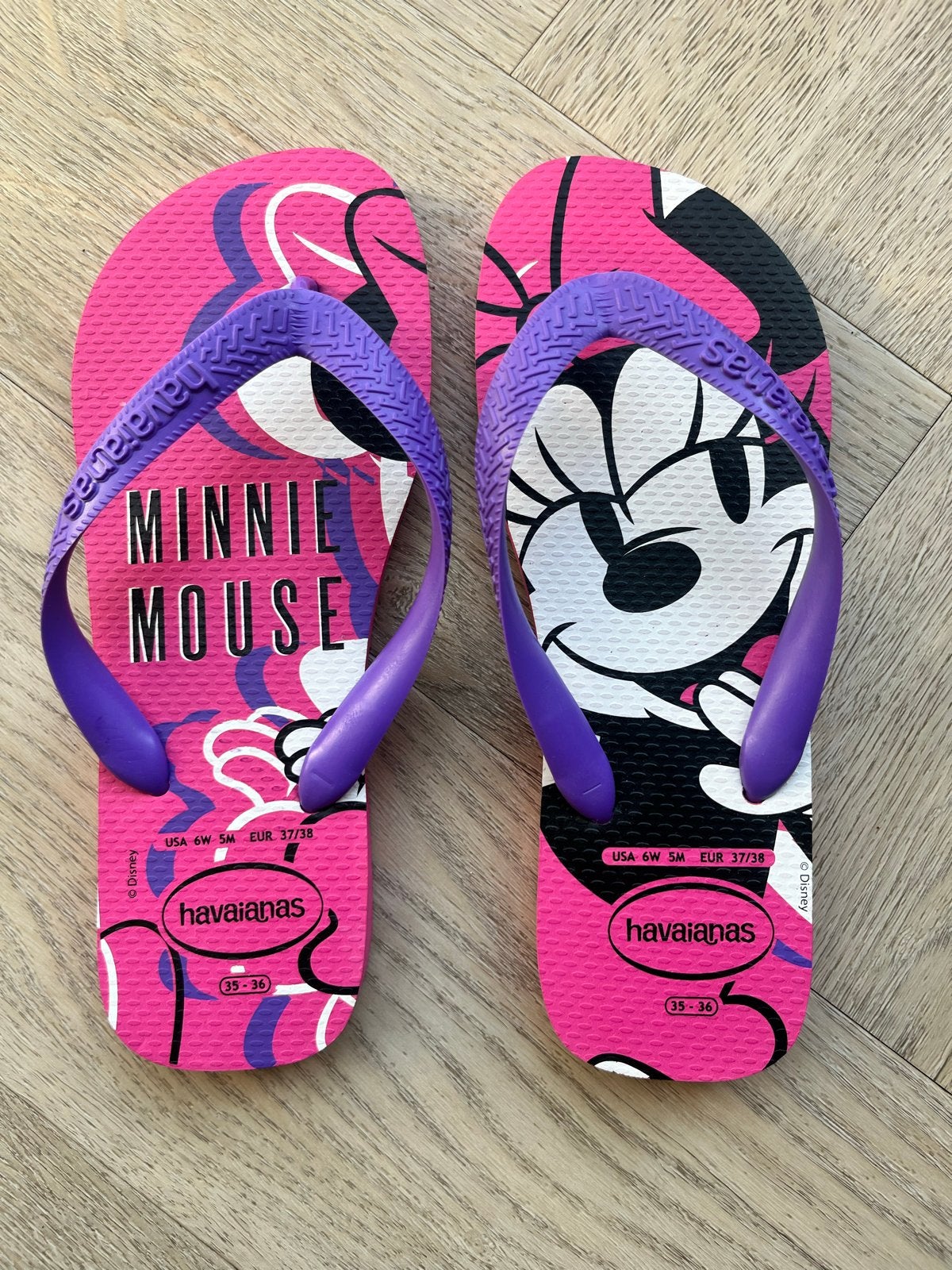 Havaianas Minnie Mouse Slippers - Maat 37-38 (EUR), Ophalen of Verzenden, Nieuw, Roze, Slippers