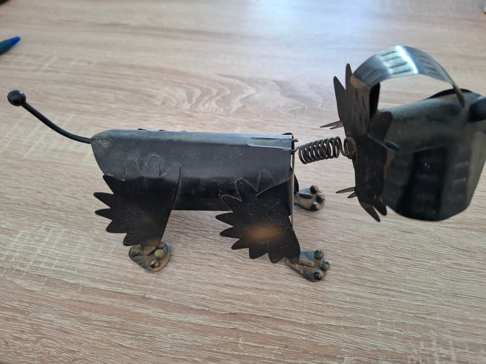 Metalen hondje, decoratie, zwart, vintage, Ophalen of Verzenden
