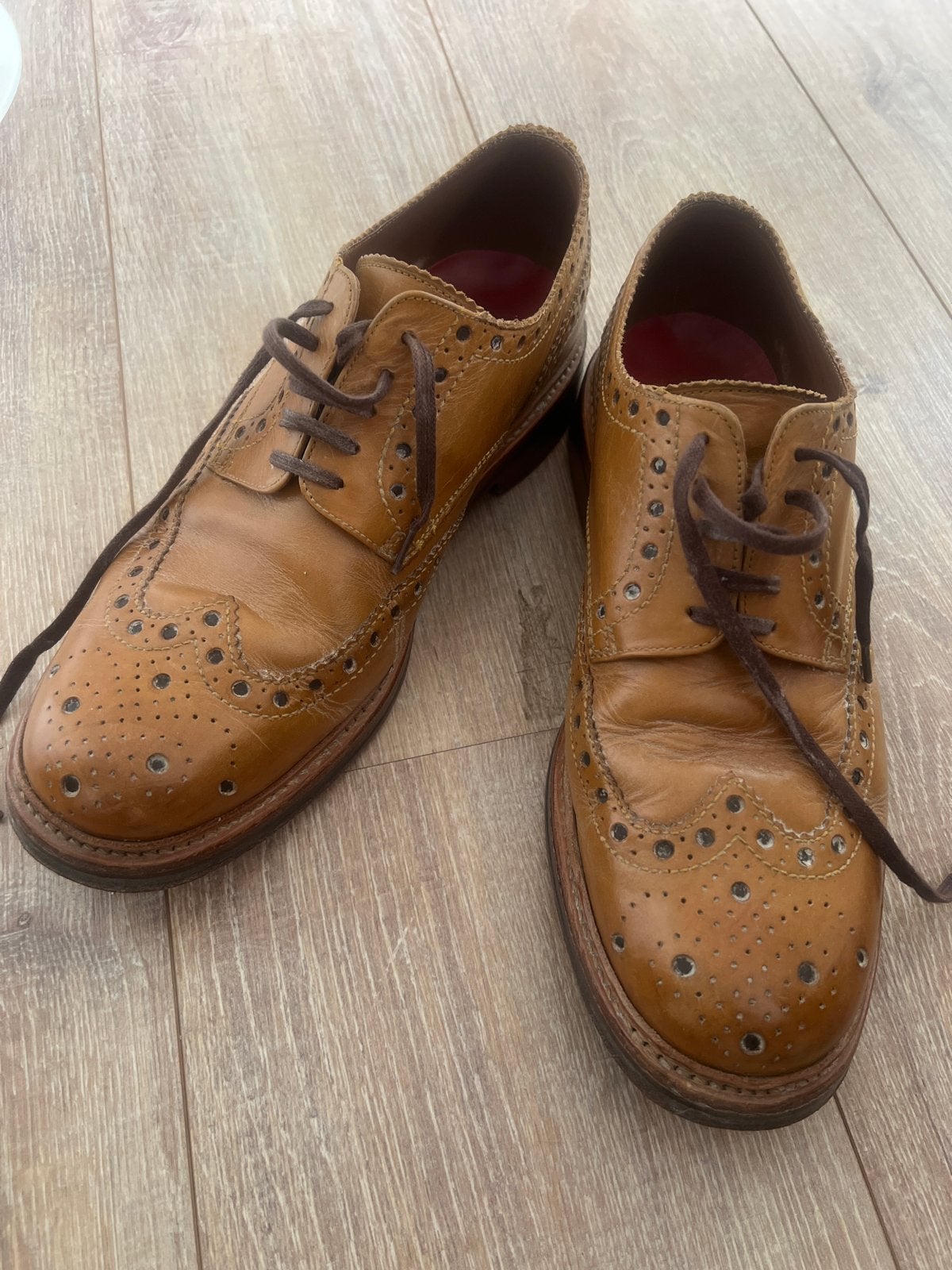 Grenson Heren Brogues - Klassieke Nette Schoenen, 9 UK G, 43, Bruin, Ophalen of Verzenden, Gedragen, Veterschoenen