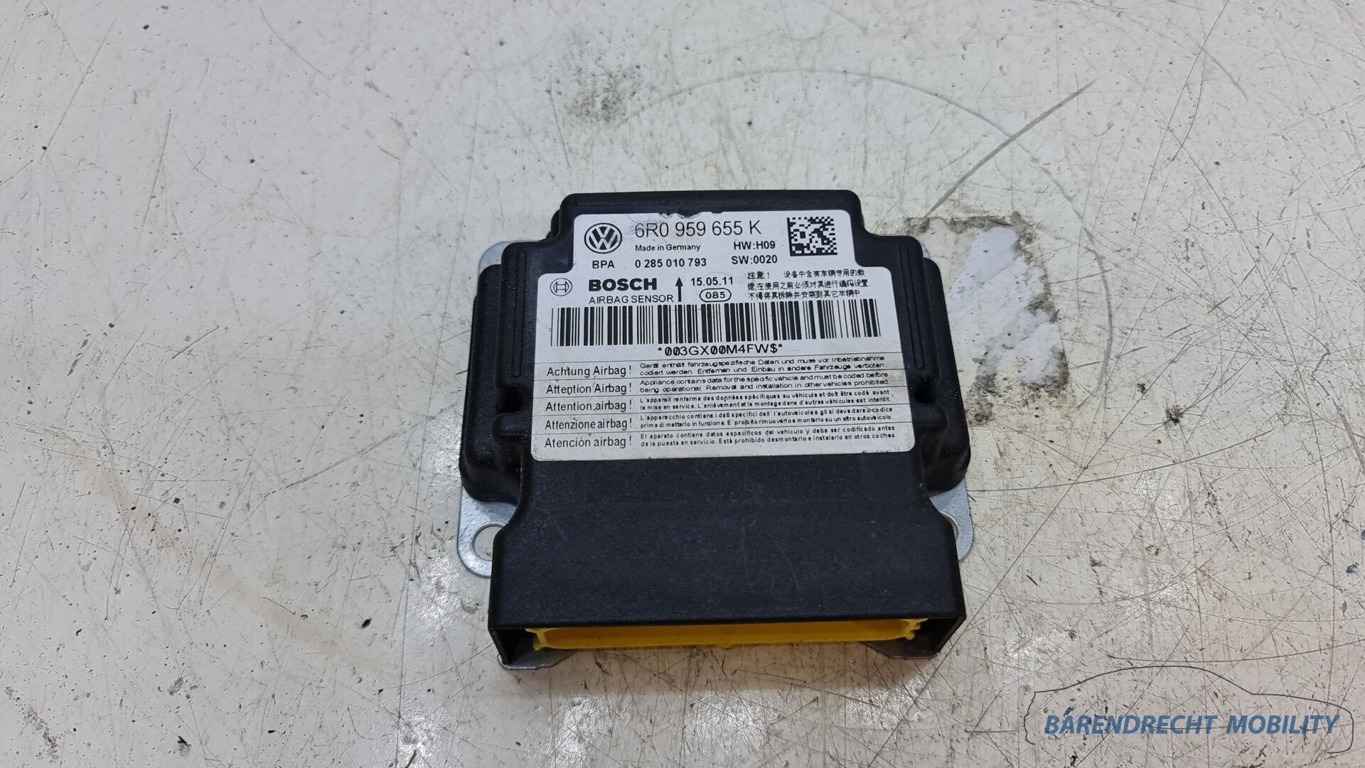 VW Polo 6R Airbag Sensor ECU Module 6R0959655K origineel net, Gebruikt, Autovia A-2, Km 585 585
08760  Martorell, ES, Ophalen of Verzenden