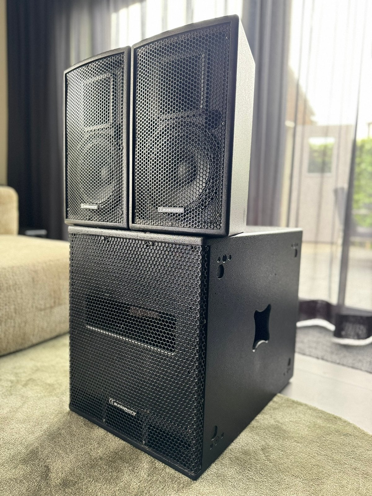 Audiophony Octave PA-set met maar liefst 1000W RMS vermogen, Audio, Tv en Foto, Luidsprekers, Ophalen, Zo goed als nieuw, Overige merken