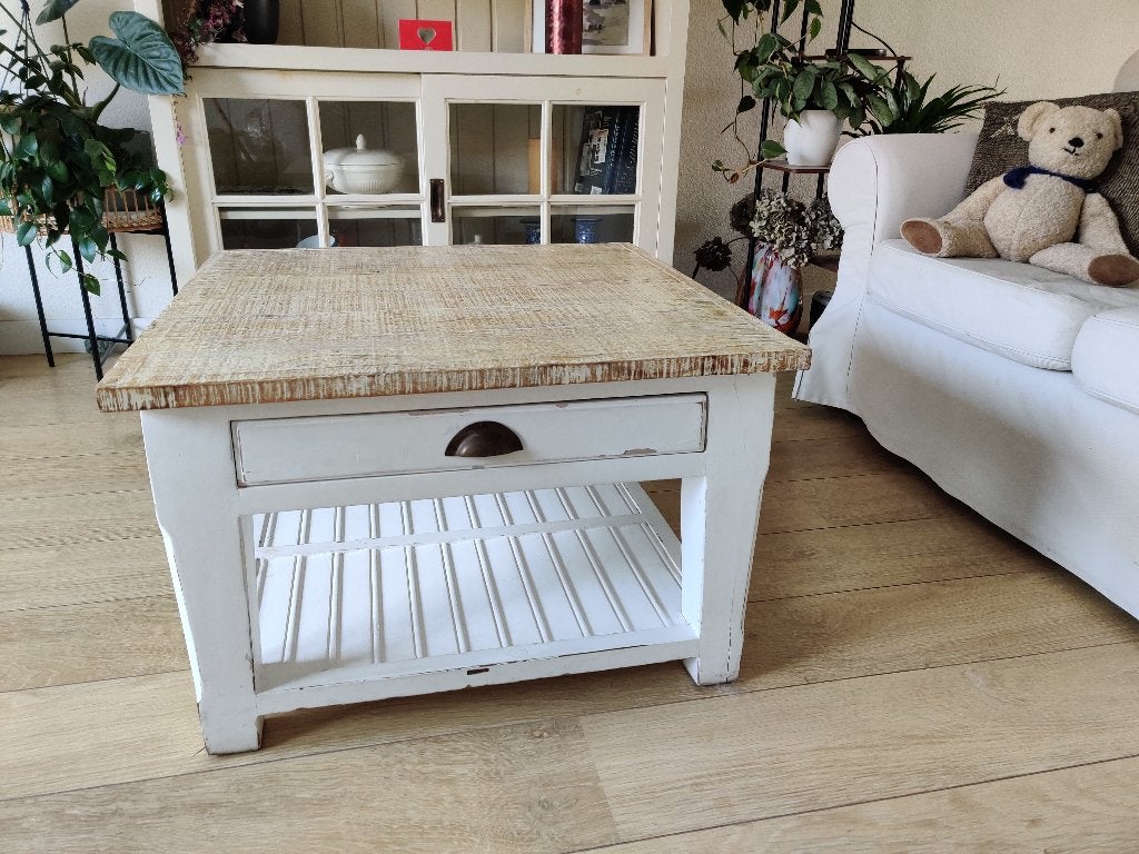 Tafel Riviera Maison, Huis en Inrichting, Ophalen, Gebruikt, 50 tot 100 cm, Vierkant