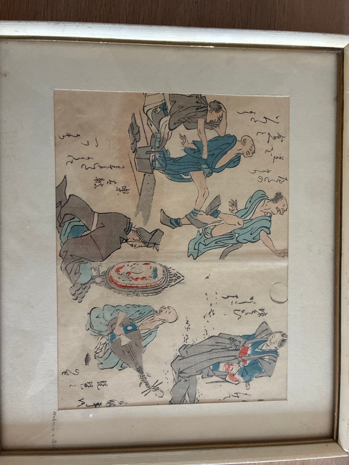 Antieke Japanse Hokusai houtsnede, ca. 1810, Ophalen of Verzenden, Overige typen, Origineel