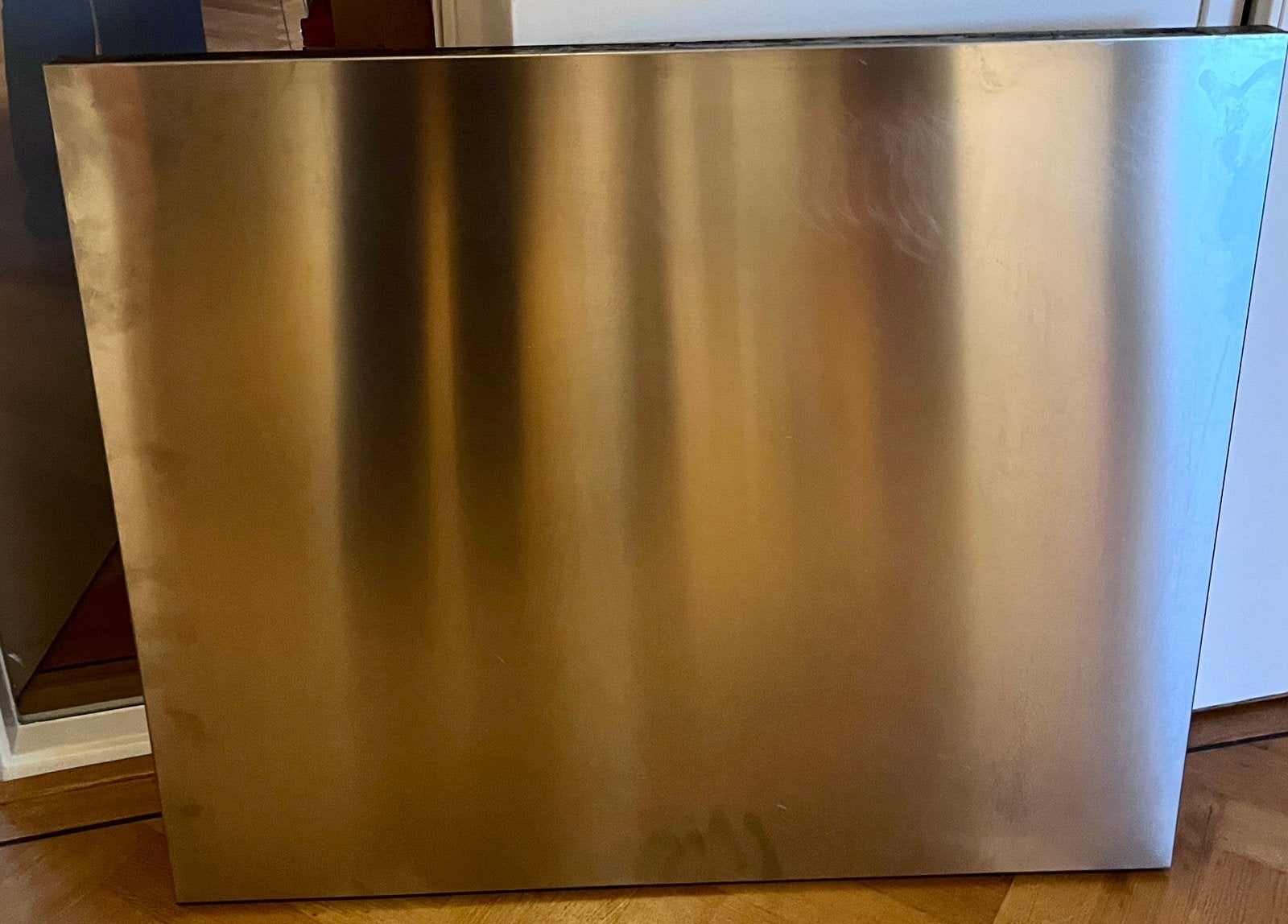 RVS wandplaat 90x75x3,5cm (voor fornuis/afzuigkap), Ophalen, Gebruikt, Inbouw, Overige typen