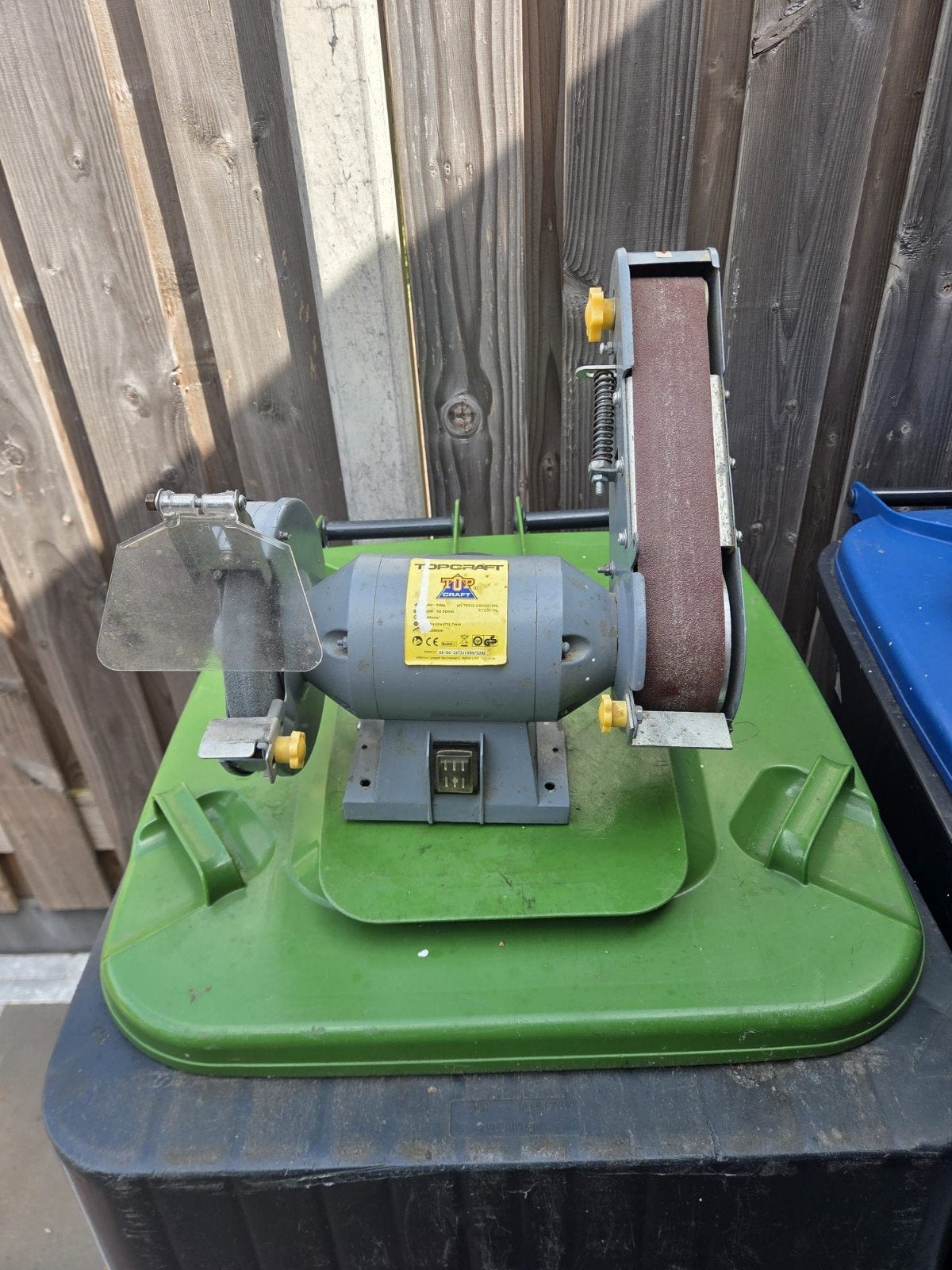 Topcraft Bandslijpmachine met Slijpsteen - Gebruikt, Ophalen, Gebruikt