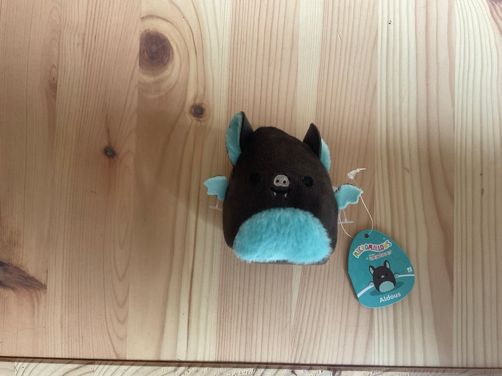 Squishmallows Micromallows Aldous de Vleermuis, Overige karakters, Overige typen, Nieuw, Ophalen of Verzenden