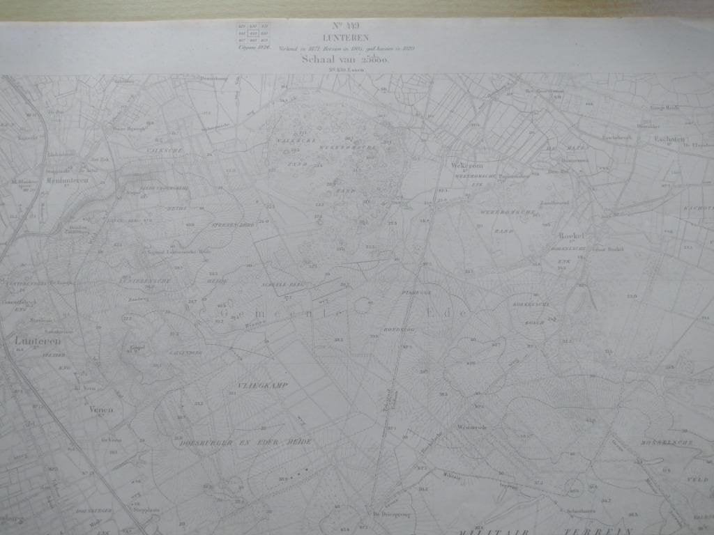 449 Lunteren Doesburg Wekerom Roekel Plattegrond 1926, Antiek en Kunst, Ophalen of Verzenden