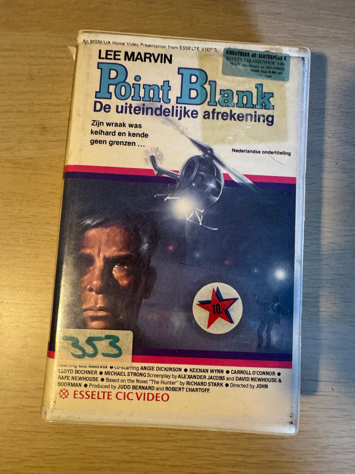 Point Blank Betamax - Lee Marvin - Actie/Misdaad ex rental, Nederlands ondertiteld, Gebruikt, Vanaf 16 jaar, Verzenden
