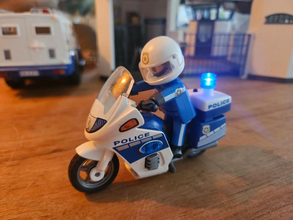 Playmobil Politie motor 6923, Ophalen of Verzenden, Zo goed als nieuw, Complete set